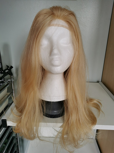 A long blonde wig