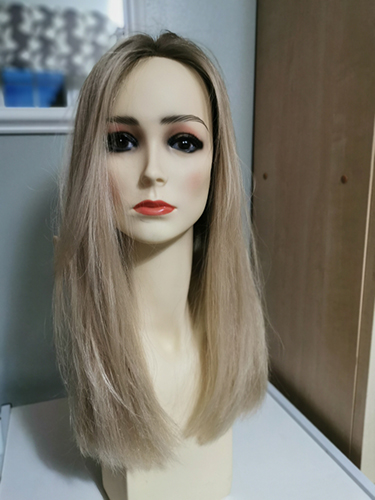 A long blonde wig